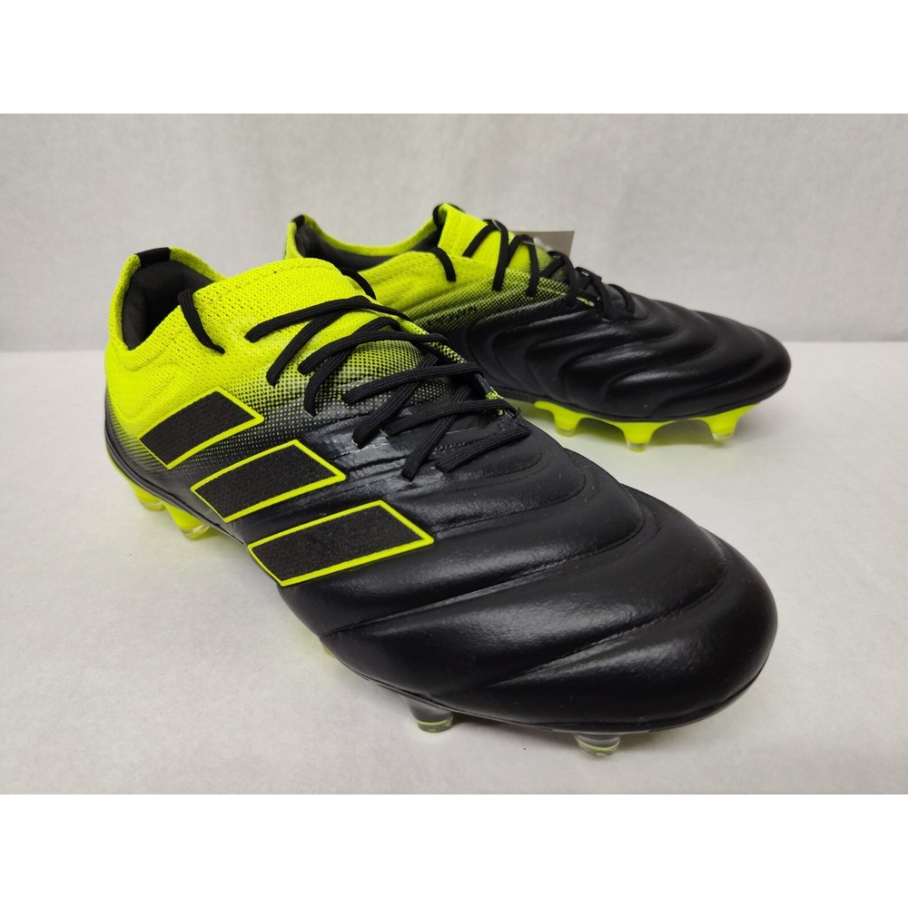 Adidas Men's Copa 19.1 FG Soccer Cleats BB8088 Core Black Solar Yellow Sz 7